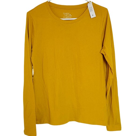 Time and True Women’s M Mustard Yellow Long Sleeve Shirt Capsule Wardrobe - Picture 1 of 8